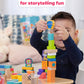Jasey's Toy Chest Build & Imagine Wooden Blocks | 80-Piece Educational Building Set with Animal & Shape Blocks | Toddlers Ages 12+ Months