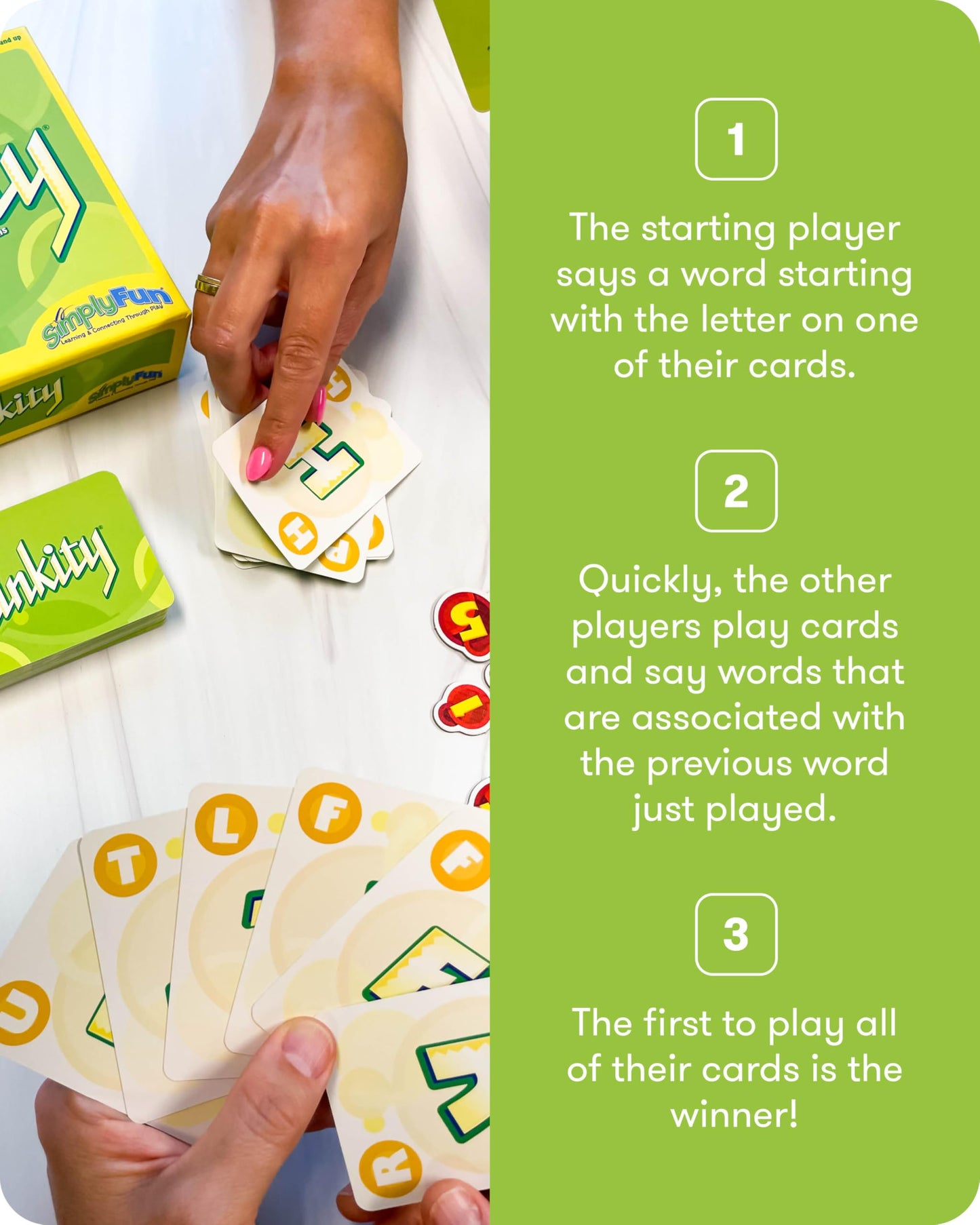 SimplyFun Linkity - Engaging Vocabulary and Word Association Educational Game for Ages 8 & Up, Perfect Word Game for Kids for Family Night, Classroom