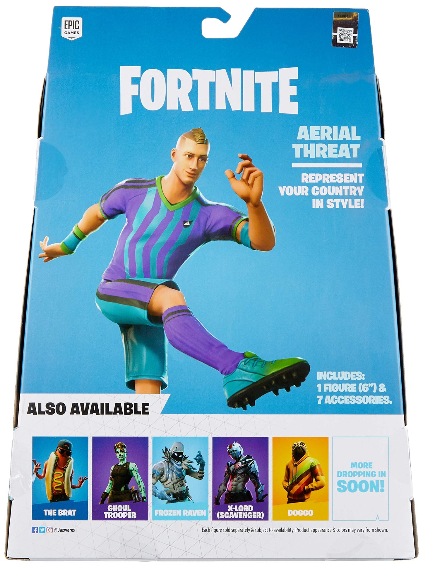 FORTNITE Legendary Series, Aerial Threat, 1 Figure Pack - 6” Articulated Action Figure - Includes Harvesting Tool, 3 Weapons, 1 Back Bling, 3