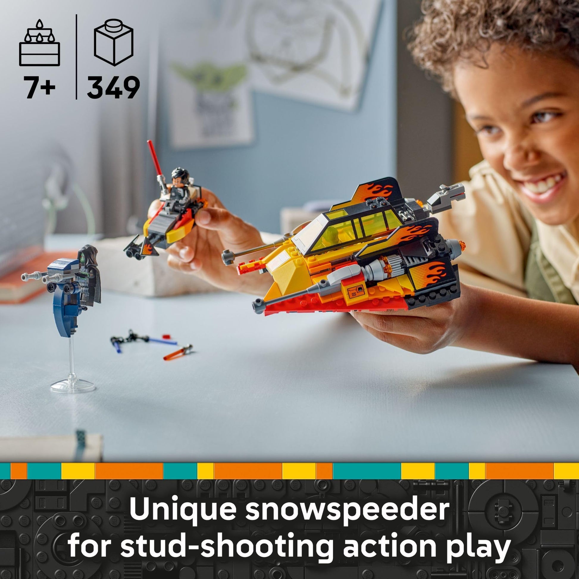 LEGO Star Wars: Rebuild The Galaxy The Force Burner Snowspeeder Building Toy - 2 in 1 Pretend Play Set W/ 3 Minifigures for Kids, Ages 7+
