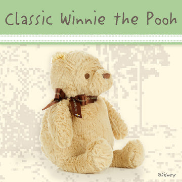 KIDS PREFERRED Baby Classic Winnie the Pooh and Friends Stuffed Animal original version 9 Inch, Pooh