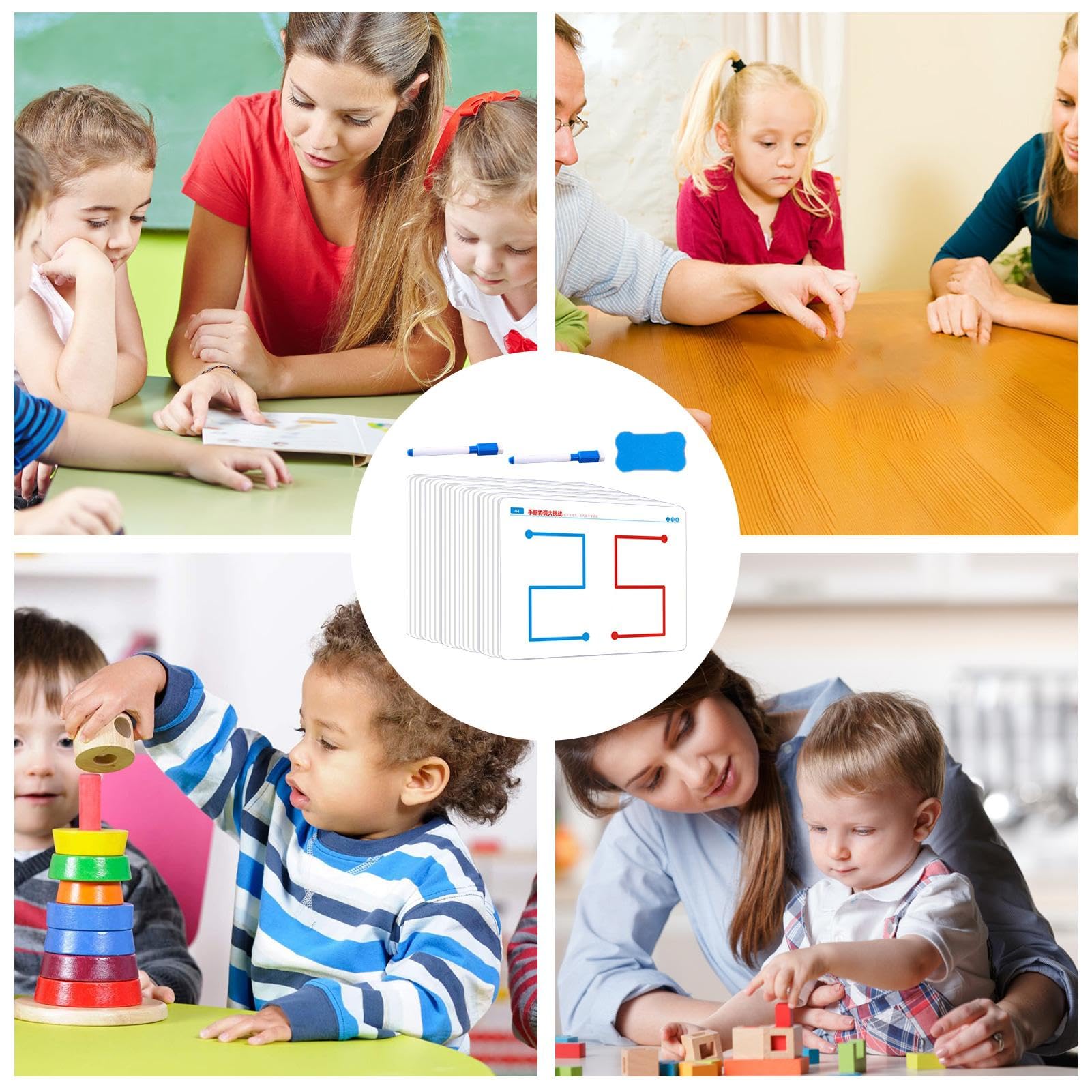 Shakven Left & Right Brain Development Card for Parent-Child Interaction | Brain Training Card Game,20 Brain Training Card Game,Hand-Brain