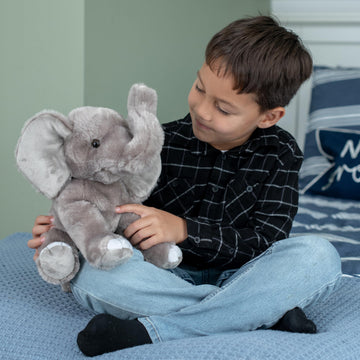 The Petting Zoo African Elephant Stuffed Animal Plushie, Gifts for Kids, Wild Onez Safari Animals, Elephant Plush Toy 12 Inches