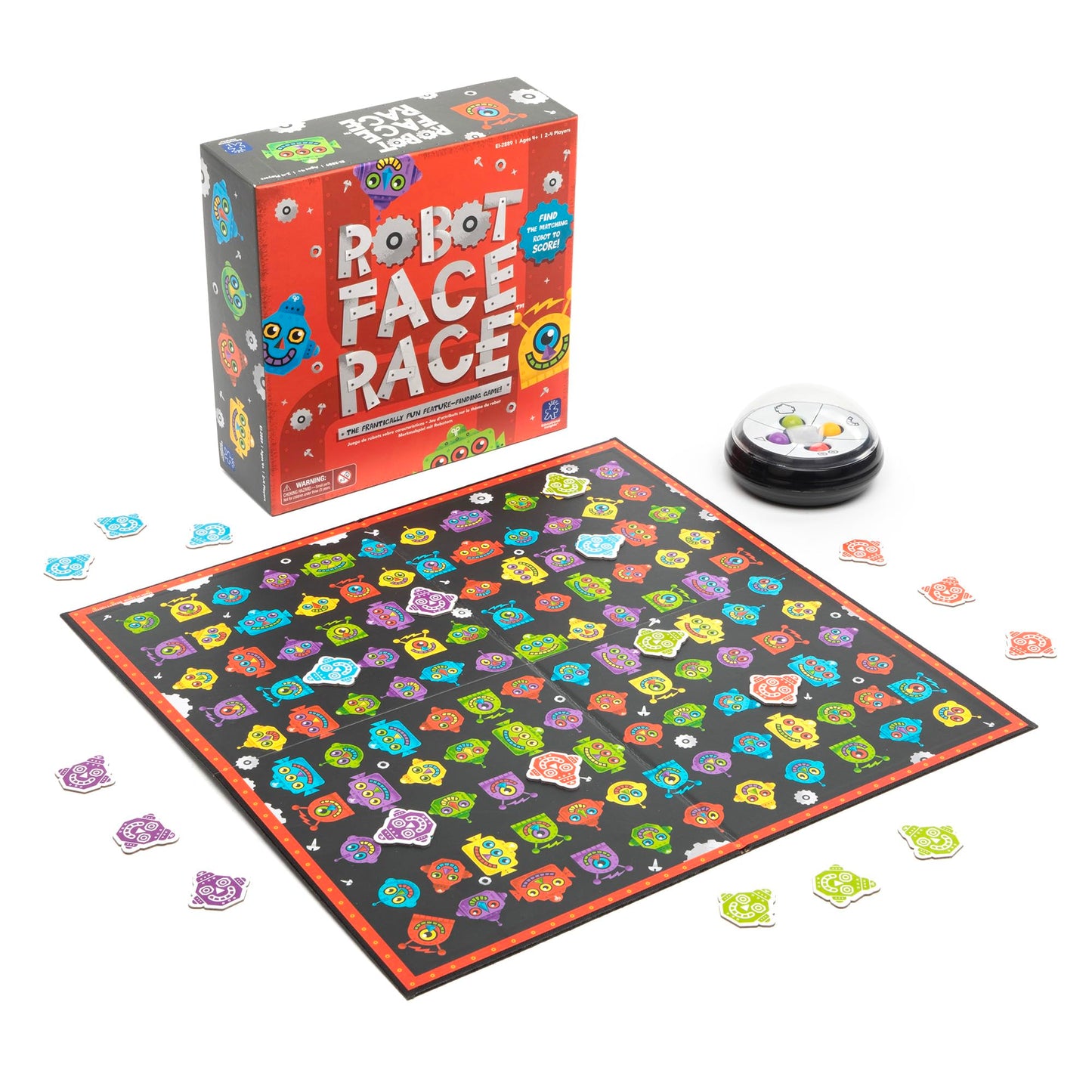 Educational Insights Robot Face Race - Color Matching Games for Toddlers 3-5, Fast-Paced Memory Matching Game, Preschool Board Games for Kids