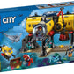 LEGO City Ocean Exploration Base Playset 60265, with Submarine, Underwater Drone, Diver, Sub Pilot, Scientist and 2 Diver Minifigures, Plus Stingray