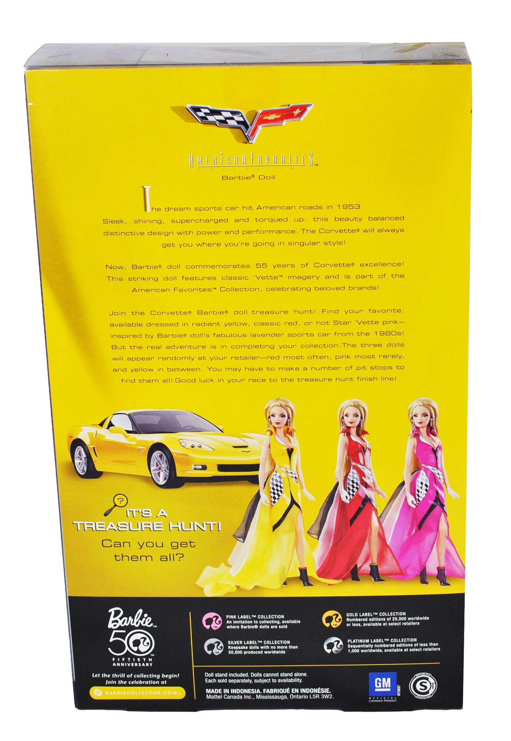 Barbie Corvette Yellow Dress - American Favorites Collection N4984
