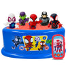 Spidey and His Amazing Friends Bath Time Fun Set - Bath Finger Puppets, Light Up Squirter, Step Stool