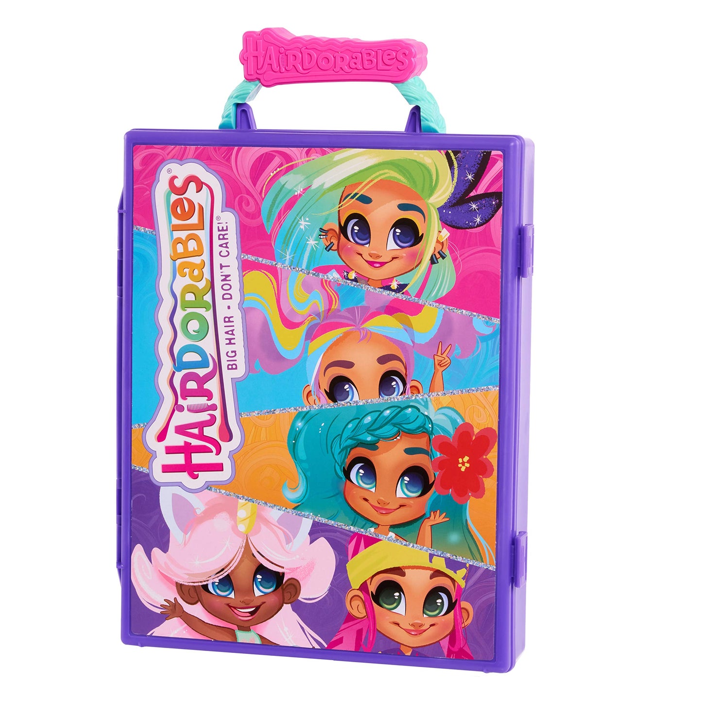 Hairdorables Storage Case, Store and Carry Up to 6 Hairdorables Dolls, Dolls Not Included, Kids Toys for Ages 3 Up, Amazon Exclusive by Just Play