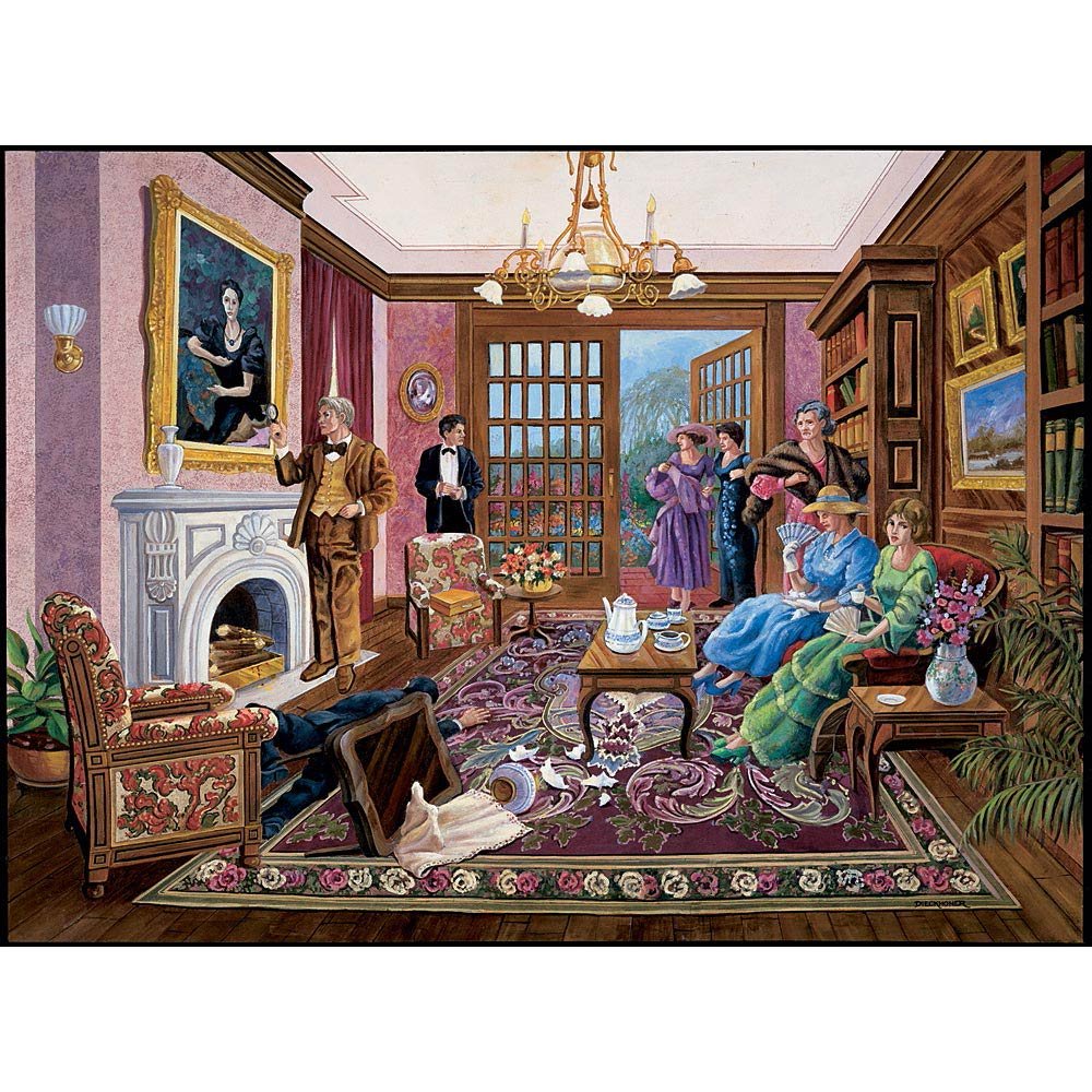 Bits and Pieces - Murder at Bedford Manor Jigsaw Puzzle for Adults - Solve the Intriguing Murder Mystery by Gene Dieckhoner (1000 Piece Puzzle 20" x