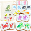 Felt Sea Creature Matching Game for Toddlers - Ocean Memory Game & Flash Cards - Soft and Safe for Ages 1+ - Montessori Preschool Learning Activity