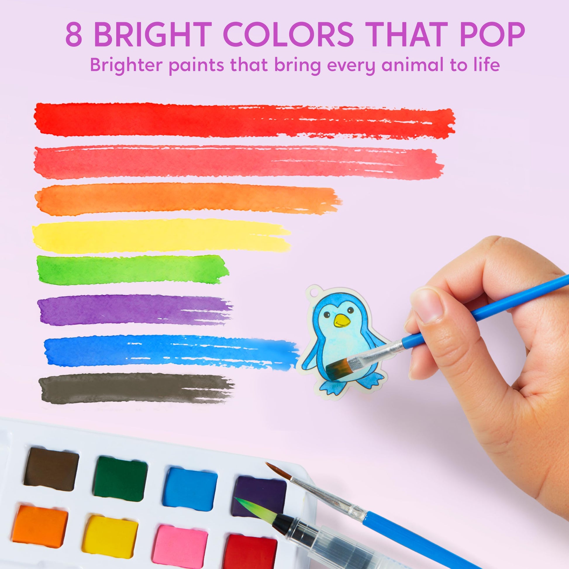 Klever Kits JOVA Paint with Water Coloring Books, Arts and Crafts for Kids Ages 3-8, Mess Free Painting for Toddlers Glow in the Dark, Travel Drawing