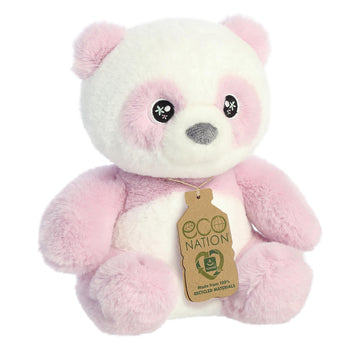 Aurora® Eco-Friendly Eco Nation™ Lavender Panda Stuffed Animal - Environmental Consciousness - Recycled Materials - Purple 9 Inches