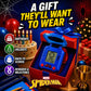 Marvel Spider-Man Educational Learning Digital Blue Watch for Boys by Accutime, Toddlers, Kids with Red Strap - Includes Timer, Stopwatch, Alarm