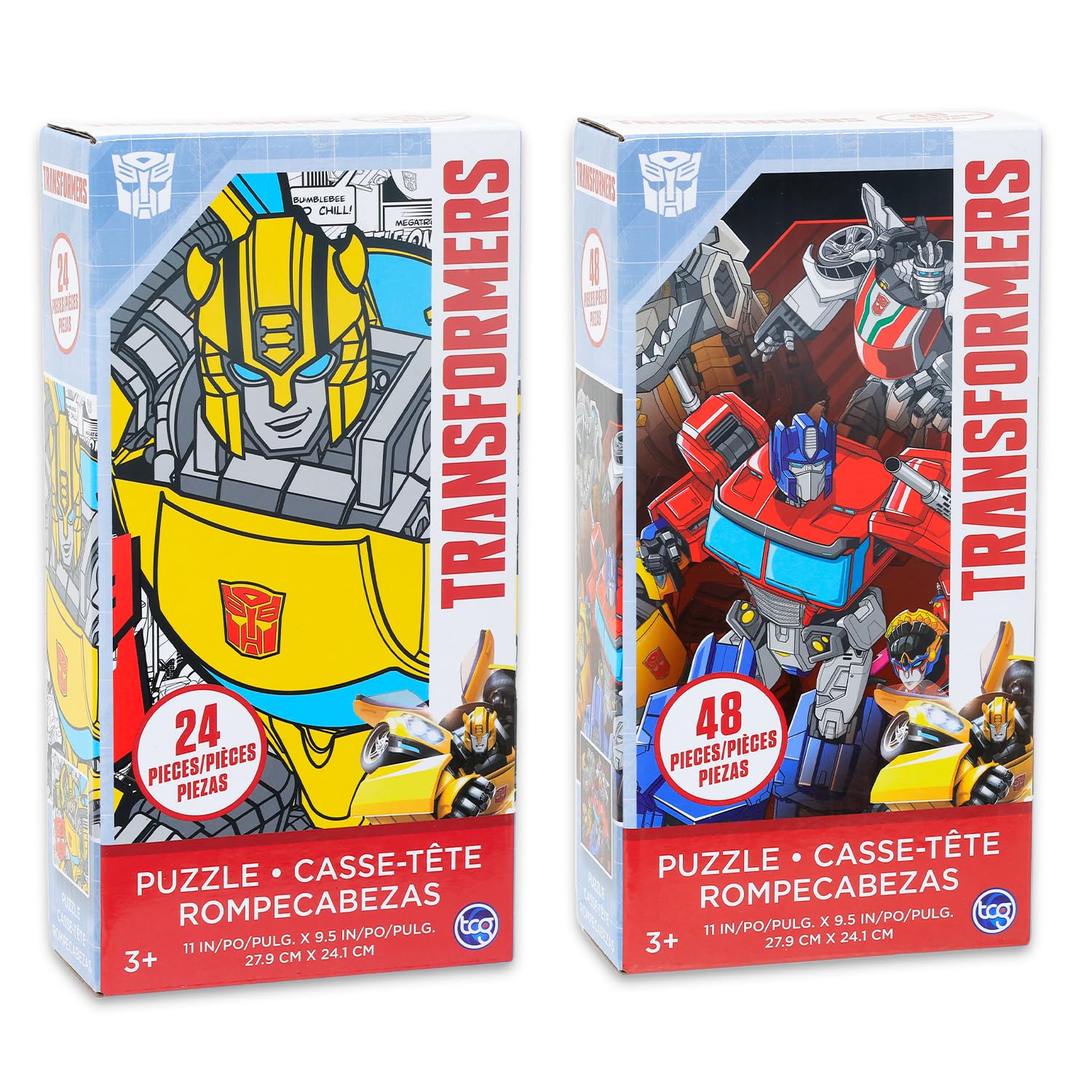 Transformers Jigsaw Puzzles for Kids, Ages 4-8 - 2 Pack Bundle
