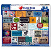 White Mountain 300 Piece Jigsaw Puzzle Funny Animal Collage, I Love Dogs