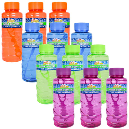 12 Pack of 16oz Non Toxic Bubble Solution Bottles, Value Pack Bubbles, Bubble Refills for Toddler Kid, 1 Dozen Bulk Bottles -192 Ounces, Bubble