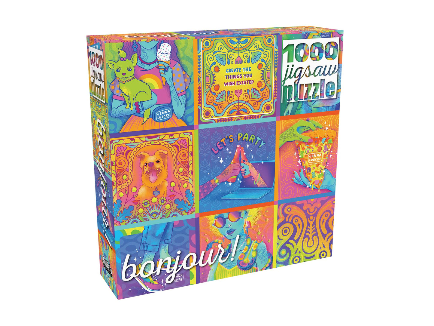 Buffalo Games - Neon Collage - 1000 Piece Jigsaw Puzzle for Adults