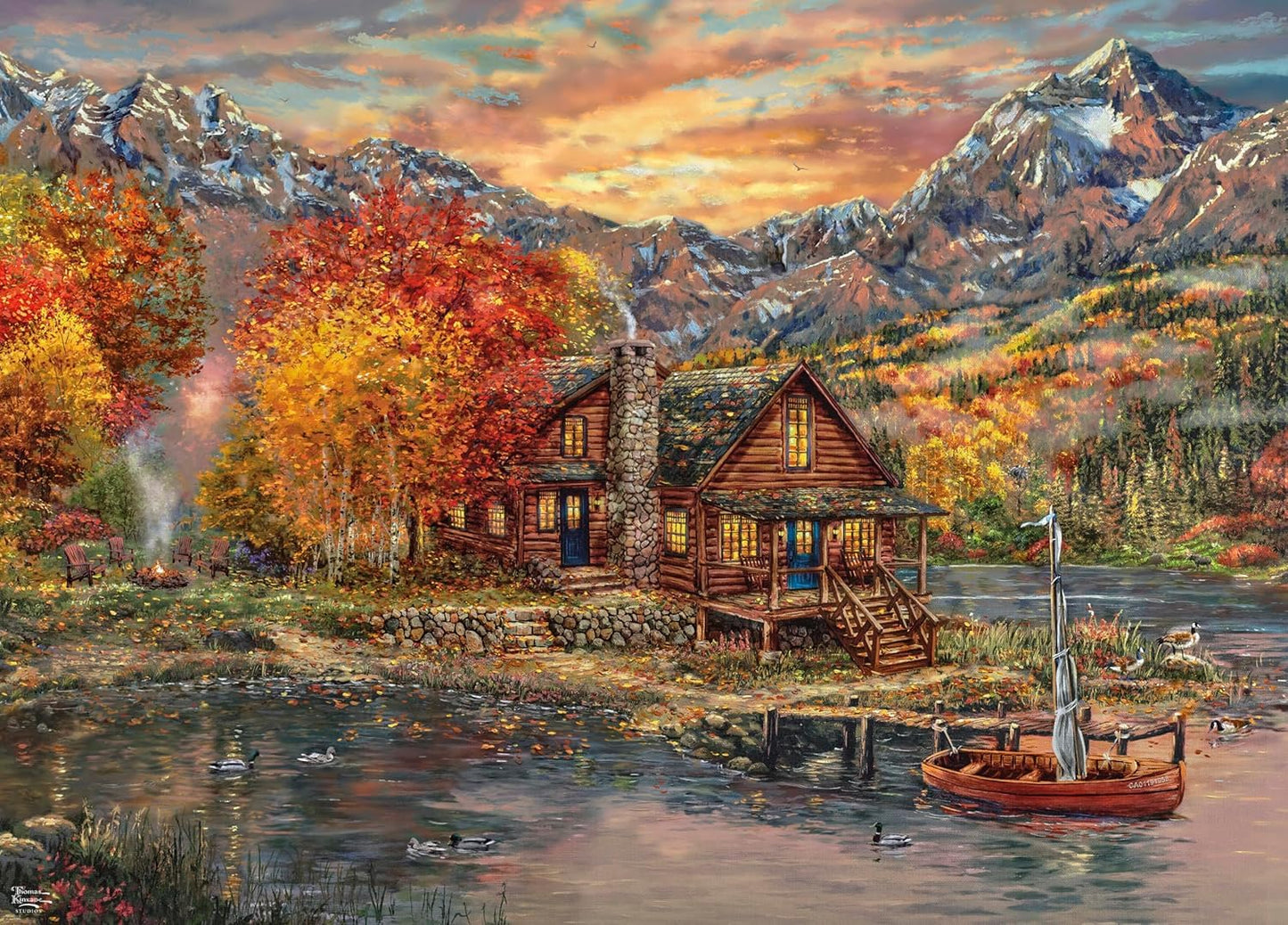 Ceaco - Thomas Kinkade A Perfect Fall Day - 1000 Piece Puzzle for Adults