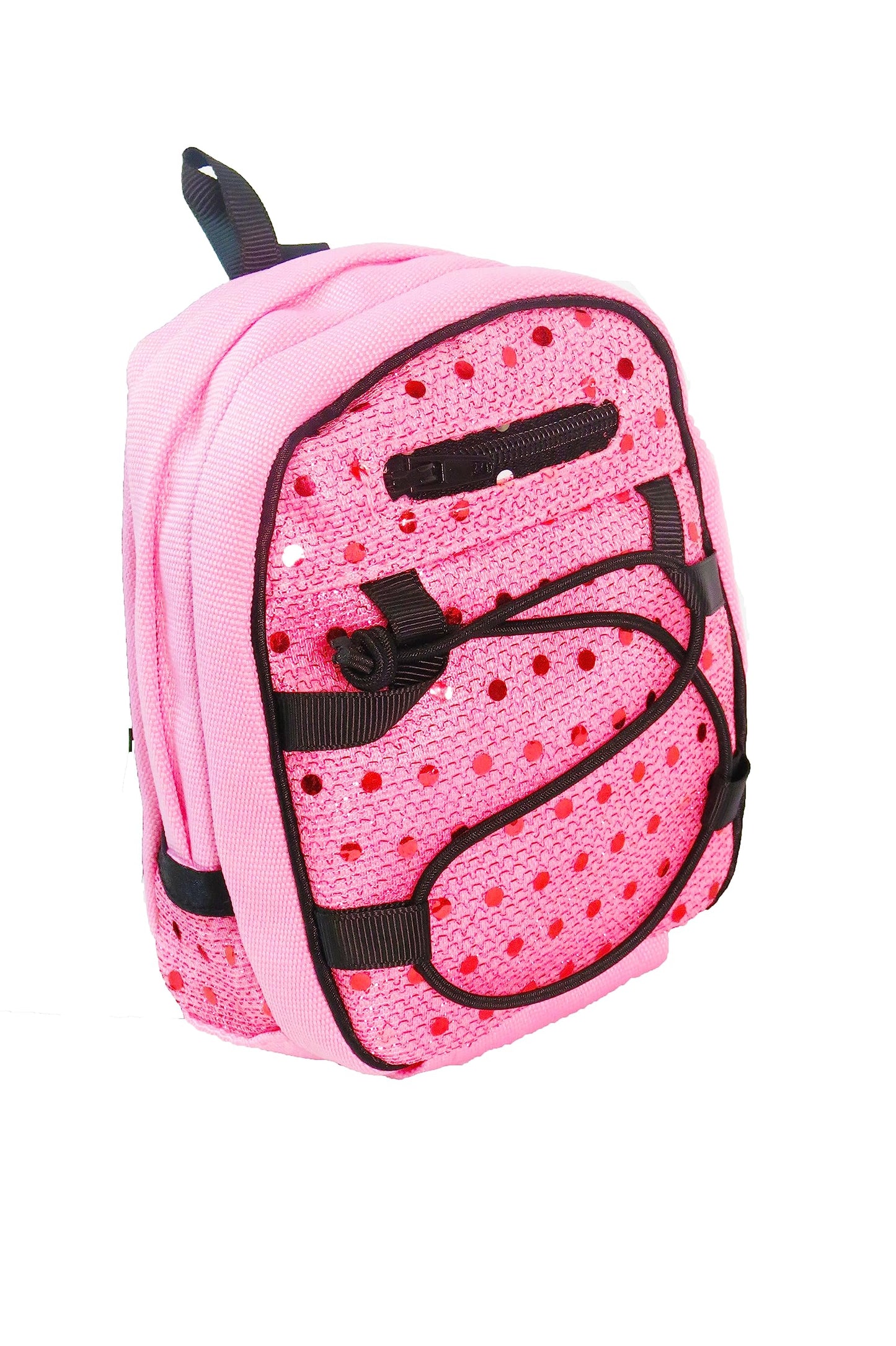 American Fashion World Doll Pink Sequin School Backpack for 18-Inch Dolls | Premium Quality & Trendy Design | Dolls Accessories for Popular Brands