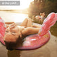 CoTa Global Rose Gold Inflatable Angel Wings Pool Float Tube - Luxurious Inflatable Float Rings for Adults, Perfect Beach Float Tube with Sparkly