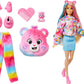 Barbie Cutie Reveal Care Bears Doll & Accessories, Series 2 Togetherness Bear with 10 Surprises Including Color Change & Mini Bear