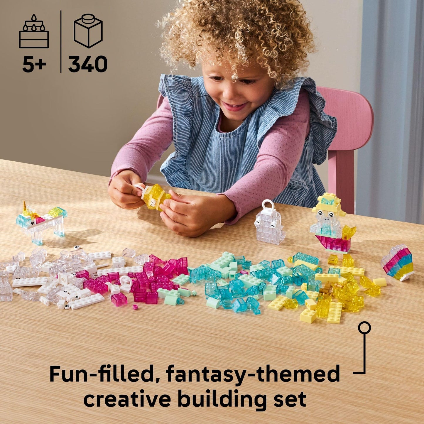 LEGO Classic Magical Transparent Box - Preschool Learning Toy for Boys and Girls, Ages 5+ - Birthday Gift for Kids - Beginner Construction Set
