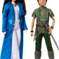 Mattel Disney Peter Pan & Wendy Toys, Peter Pan & Wendy 2-Doll Collectible Set with Peter Pan & Wendy Darling Fashion Dolls Inspired by the Movie