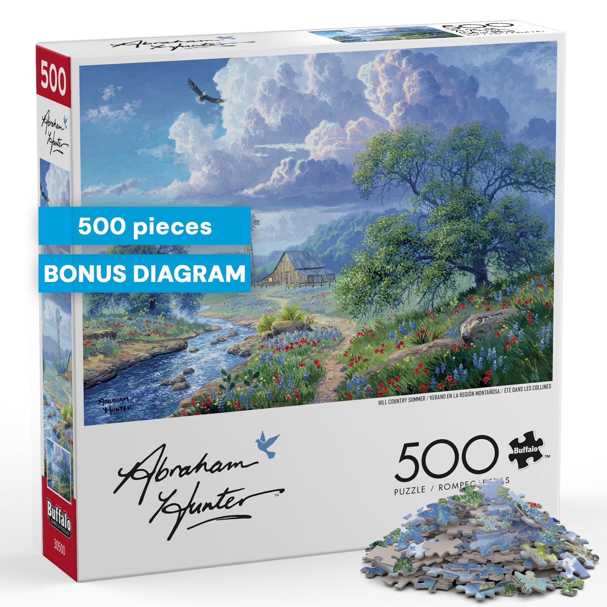 Buffalo Games - Hill Country Summer - 500 Piece Jigsaw Puzzle for Adults