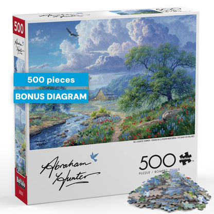 Buffalo Games - Hill Country Summer - 500 Piece Jigsaw Puzzle for Adults
