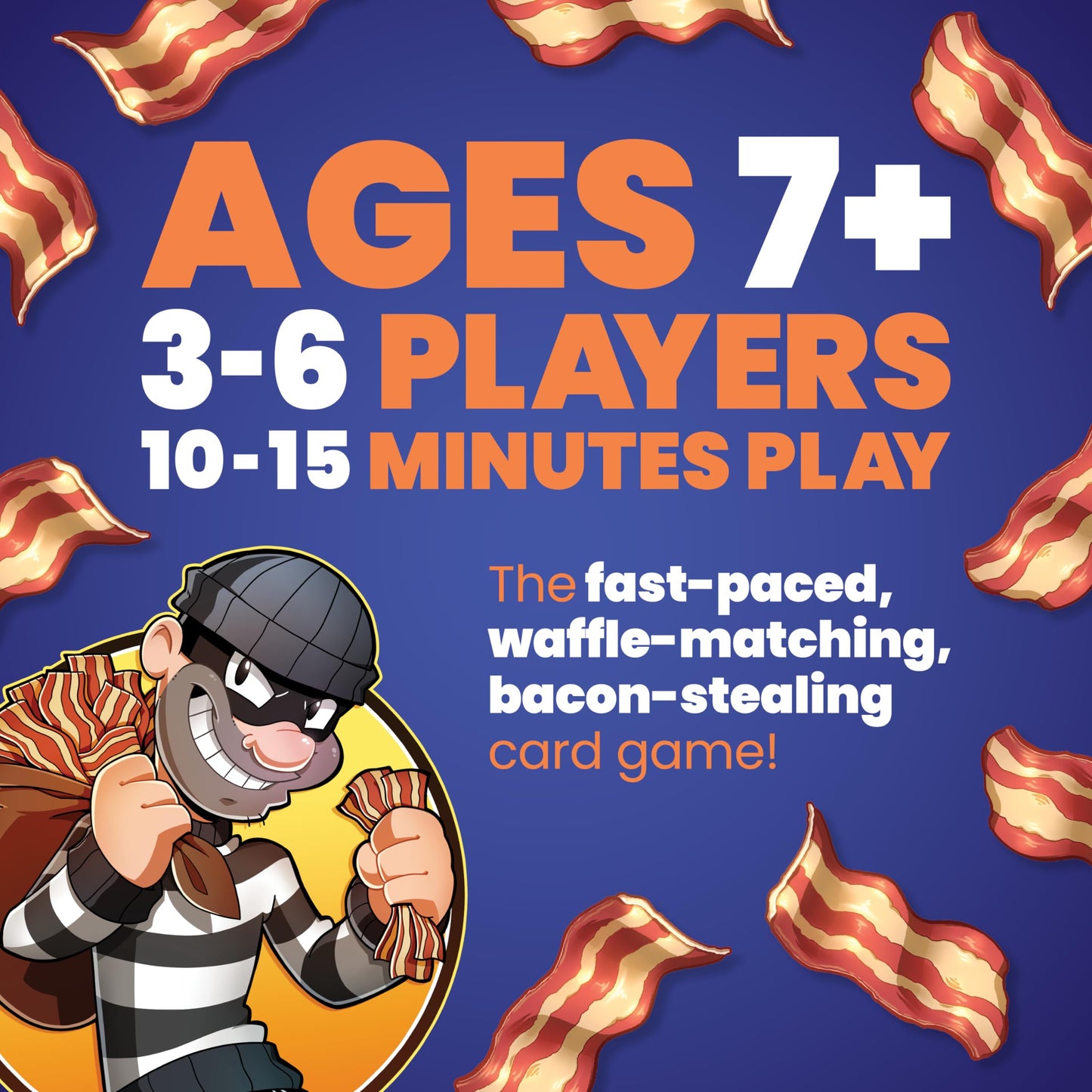 Steal The Bacon Card Game - by Taco Cat Goat Cheese Pizza - Fun Family Games for Kids and Adults - Who Doesn’t Love Bacon? Easy to Learn & Great Gift