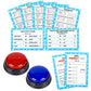 Christian Bible Friendly Feud Game with 2 Answer Buzzers, Family Feud Games Card Game Night Church Group Fun Trivia Quiz for Party Office Class Team