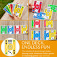 All in One Deck - Hundreds of Games in One Deck of Cards with Free Card Game eBook. Waterproof White PVC Plastic Playing Cards with Dominoes, Letter