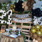 Cow Print Number Balloon Birthday Decorations, 40 inch Number balloon 0-9(Zero-Nine), Cow Balloon for Farm Birthday Party Supplies, Cow Themed