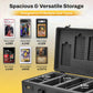 Graded Card Storage Box - Card Slab Case with Lock - 4 Row Trading Card Case with 8 Foam Inserts - Sports Card Case Fits PSA, BGS, SGC, CGC Slabs