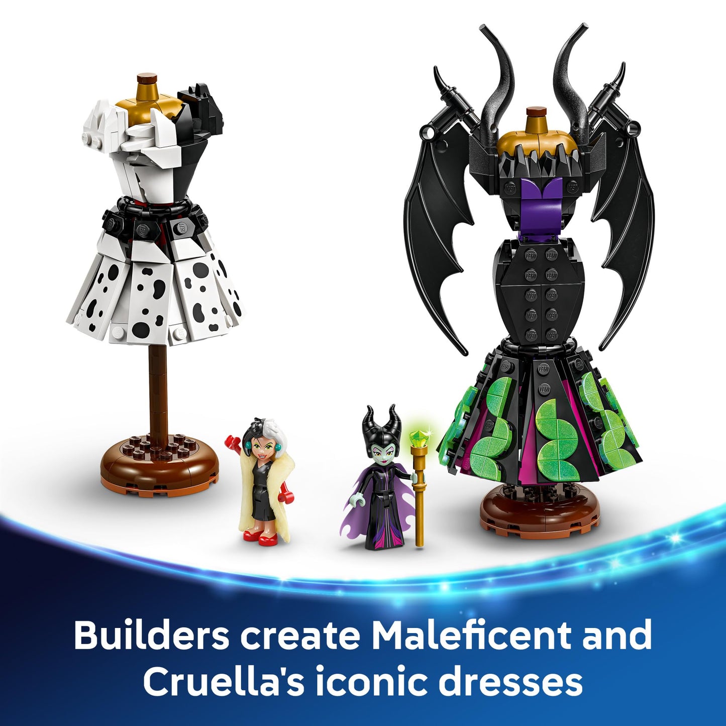 LEGO Disney Villains Maleficent’s and Cruella De Vil’s Dresses Kids Toy - Fashion Building Toy for Girls and Boys, Ages 9+ - Gift Idea for Birthdays