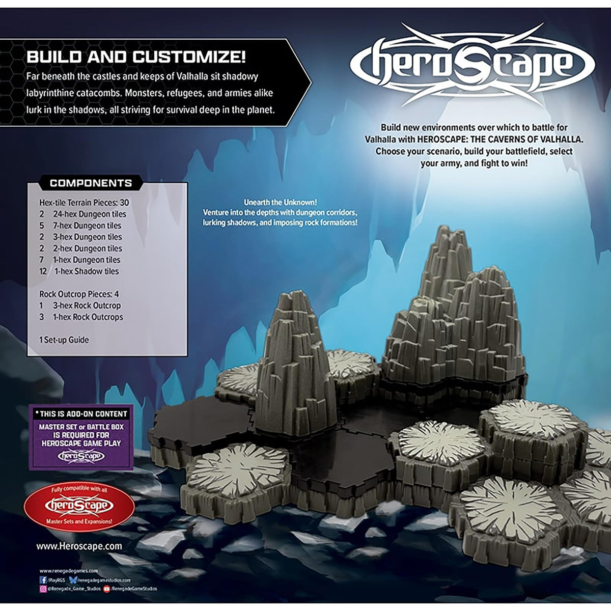 Renegade Game Studios Heroscape Caverns of Valhalla Terrain Expansion
