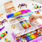 Bobbie Art Arts and Crafts Supplies for Kids- Ultimate Crafting Supply Carboodle in Portable 3 Layered Light Purple Plastic Art Art Crafting Kit