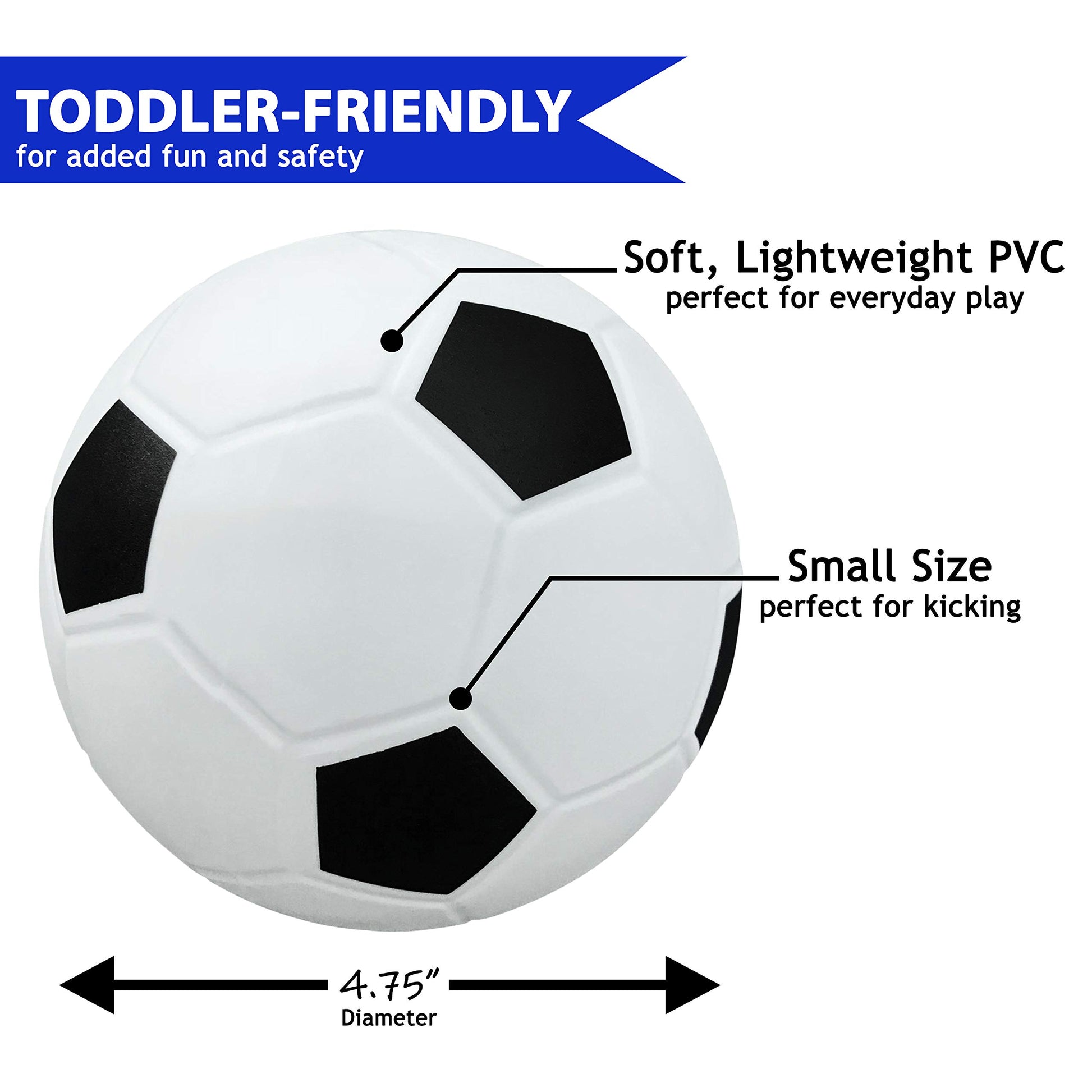 Botabee Mini Soft Kids - Soccer Balls for Toddlers & Babies - Perfect for Developing Motor Skills and Safe Play Indoors and Outdoors -Toddler Soccer