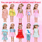 MSYO 10 Sets 20 Pcs Doll Clothes & Accessories for 17-18 Inch Dolls | Girl Doll Outfits with Dresses, Swimwear, Pajamas, Hats & Hair Clips