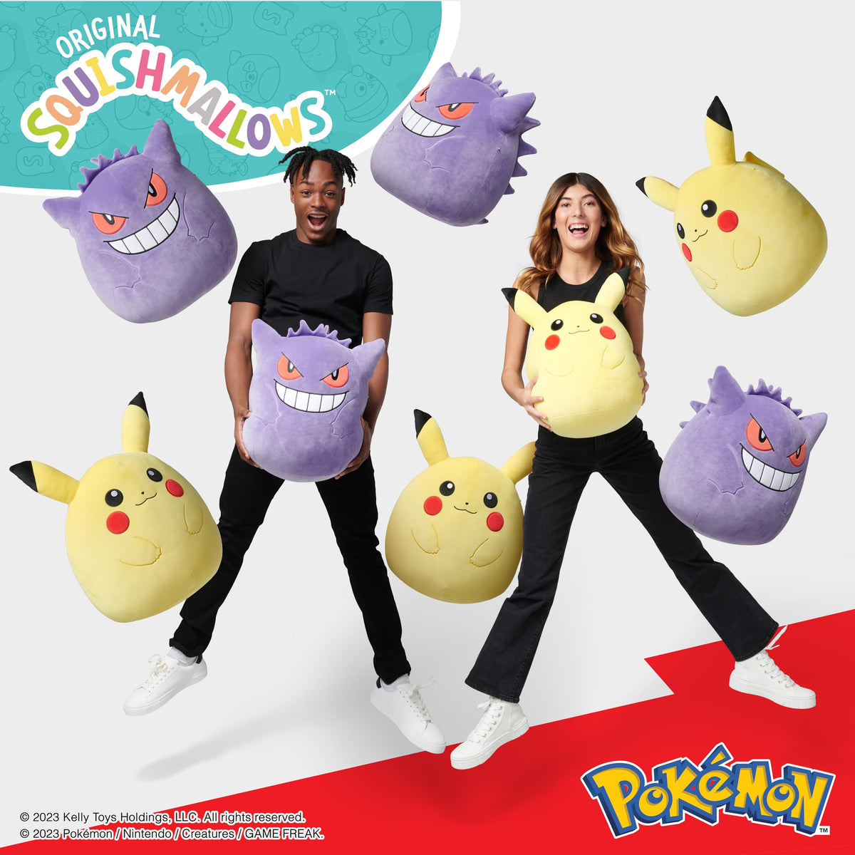 Squishmallows Pokemon 14-Inch Pikachu Plush - Add Pikachu to Your Squad, Ultrasoft Stuffed Animal Large Plush, Official Kelly Toy Plush