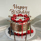 41PCS Leopard Cherry Cake Decorations Bow Toppers for Birthday Wedding and Baby Shower Cherries Fruit Decor for Birthday Party Decorations