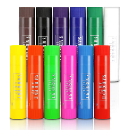 Sargent Art , Tempera Paint Sticks, 12 Colors with Case, Multi, 0.35 Ounce (Pack of 12)