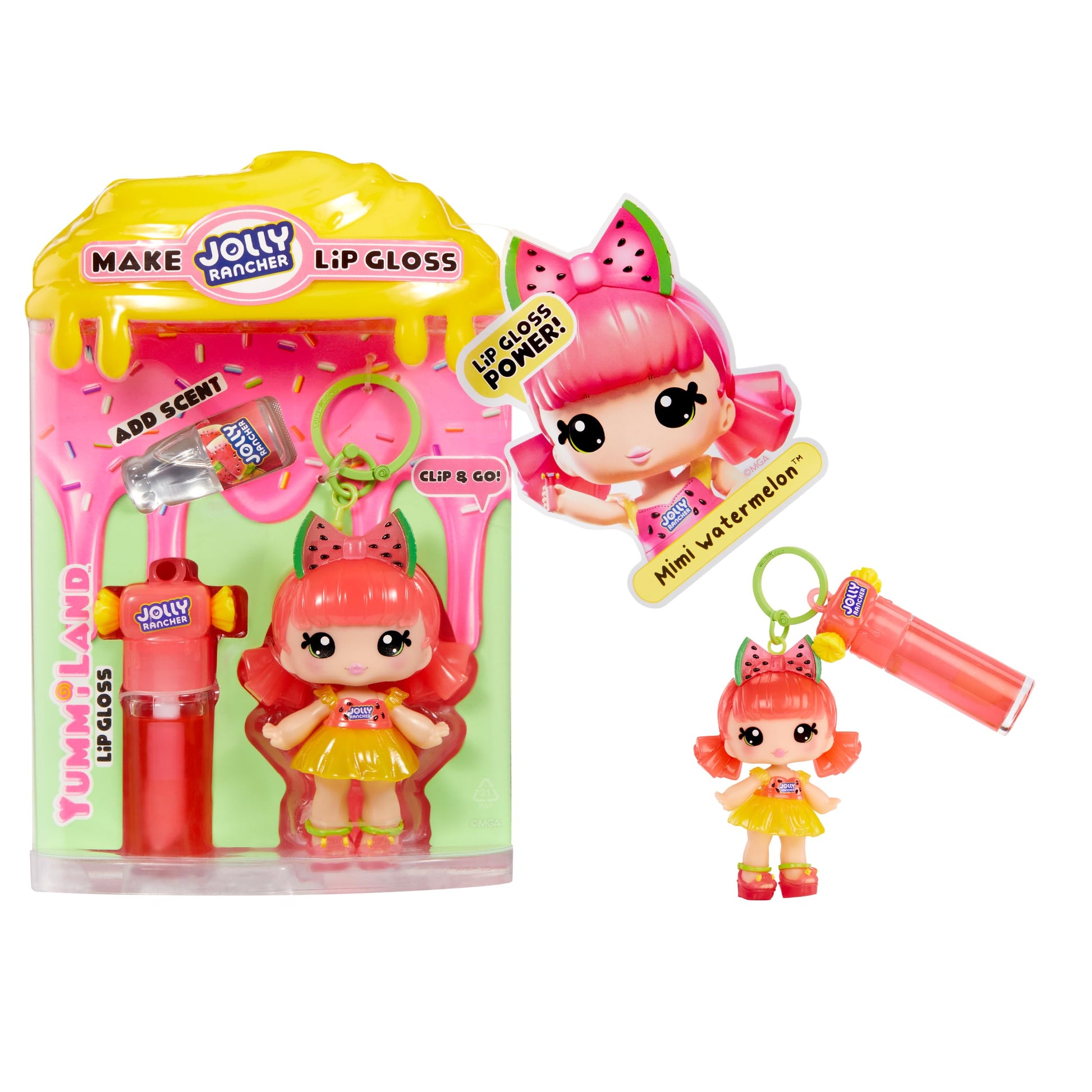 Yummiland Lip Gloss Doll- Licensed Sweets- Jolly Ranchers