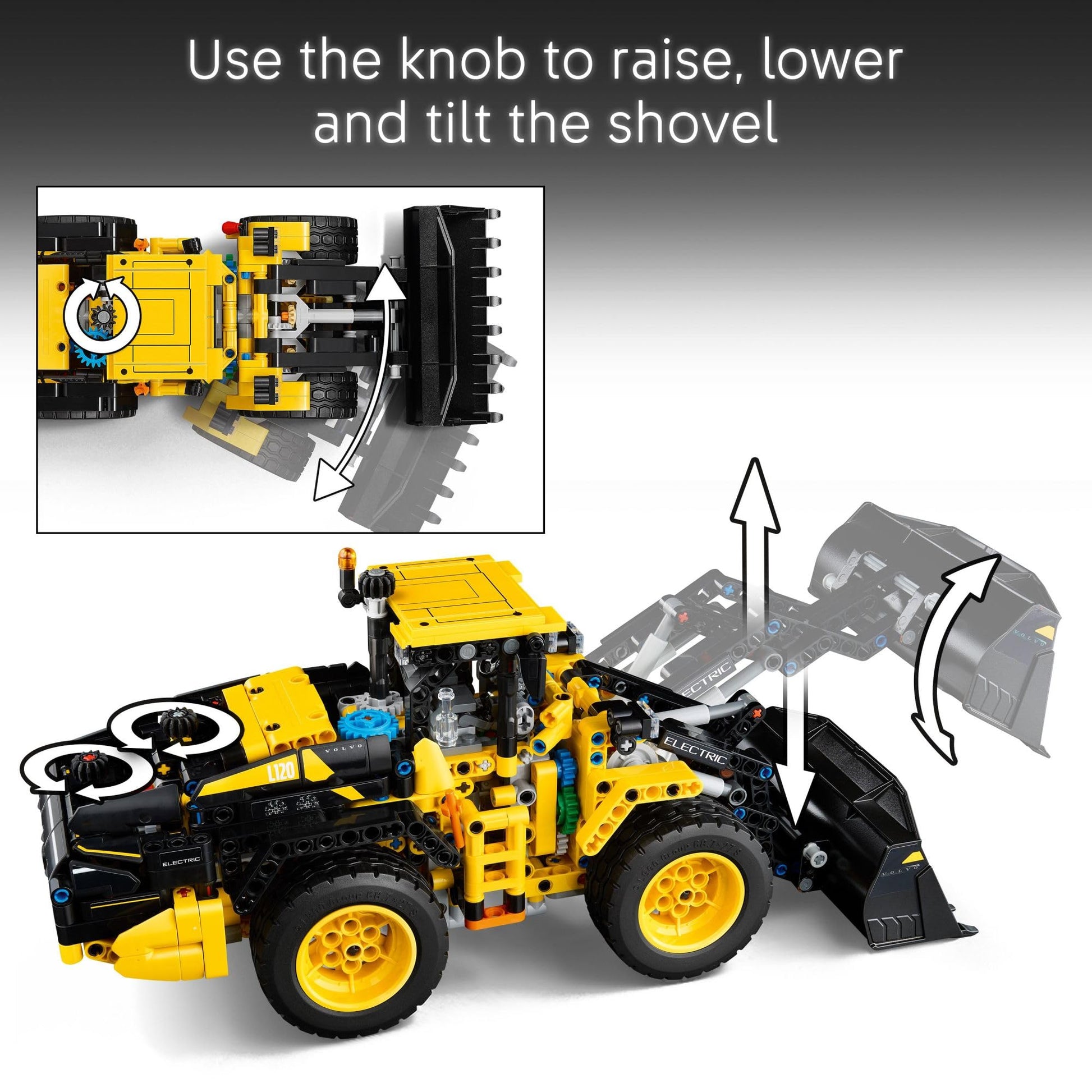 LEGO Technic Volvo L120 Electric Wheel Loader Construction Toy - Pretend Play Building Set - Great Birthday Gift for Boys, Girls, and Kids 9+ Who Love