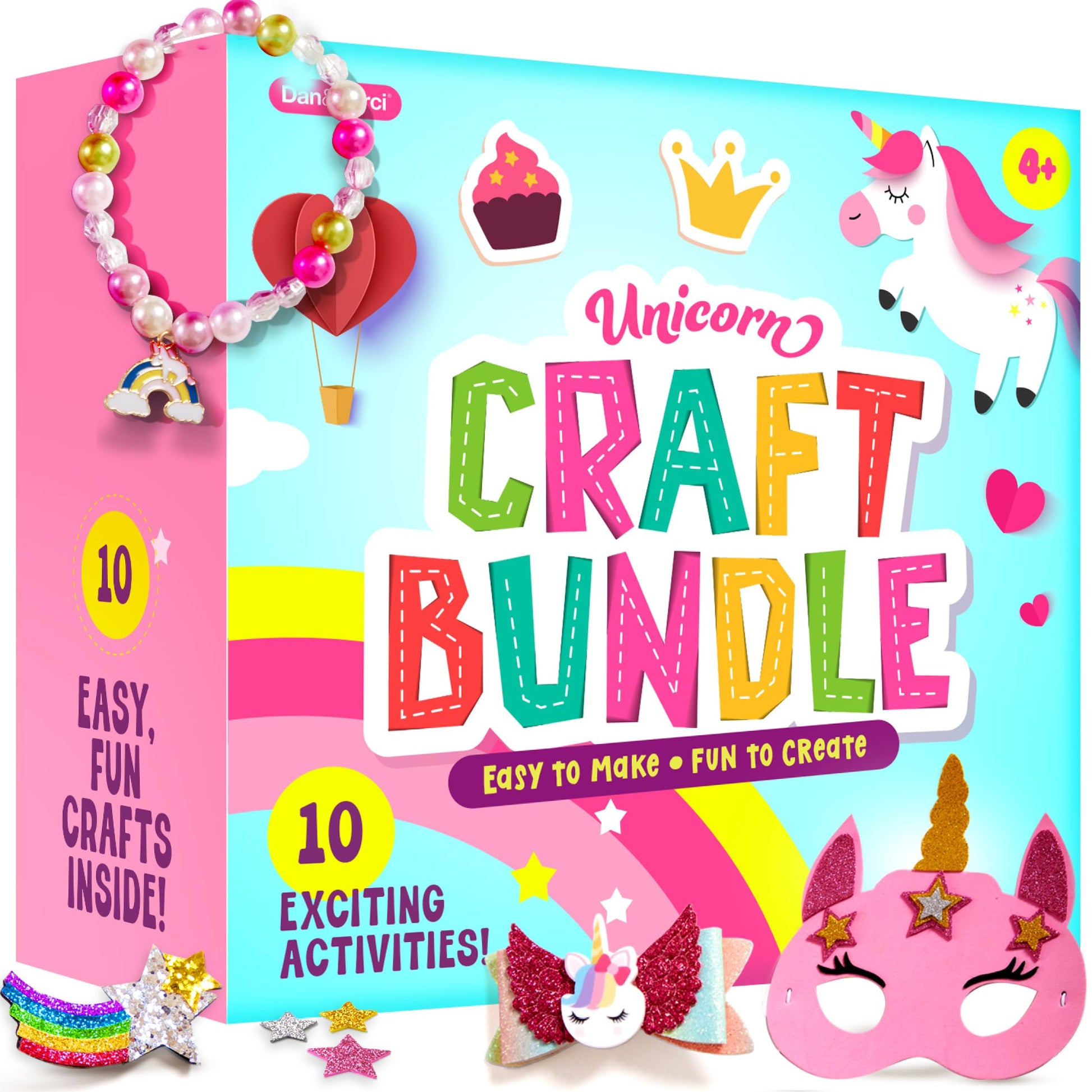 Unicorn Craft Kit for Girls - 10 Projects - Gifts for 5 Year Old Girl - Arts and Crafts for Kids 4-8 - Toys for Ages 5-7 - 4 5 6 7 8 Year Old Girl