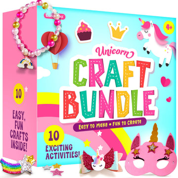 Unicorn Craft Kit for Girls - 10 Projects - Gifts for 5 Year Old Girl - Arts and Crafts for Kids 4-8 - Toys for Ages 5-7 - 4 5 6 7 8 Year Old Girl