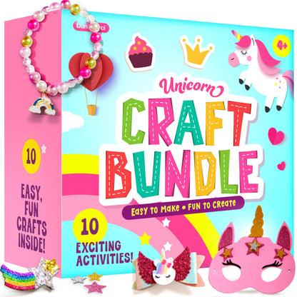 Unicorn Craft Kit for Girls - 10 Projects - Gifts for 5 Year Old Girl - Arts and Crafts for Kids 4-8 - Toys for Ages 5-7 - 4 5 6 7 8 Year Old Girl
