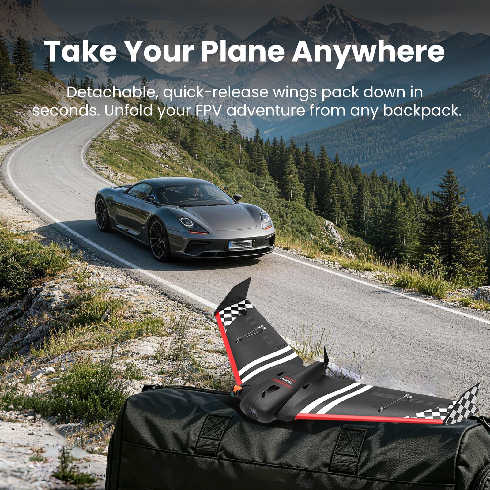 Buddy RC Sonic Modell AR Wing Classic RC Airplane, FPV Plane RC Airplane for Adults with 900MM Wingspan, Easy Controlled RC Plane For The Skilled (PNP