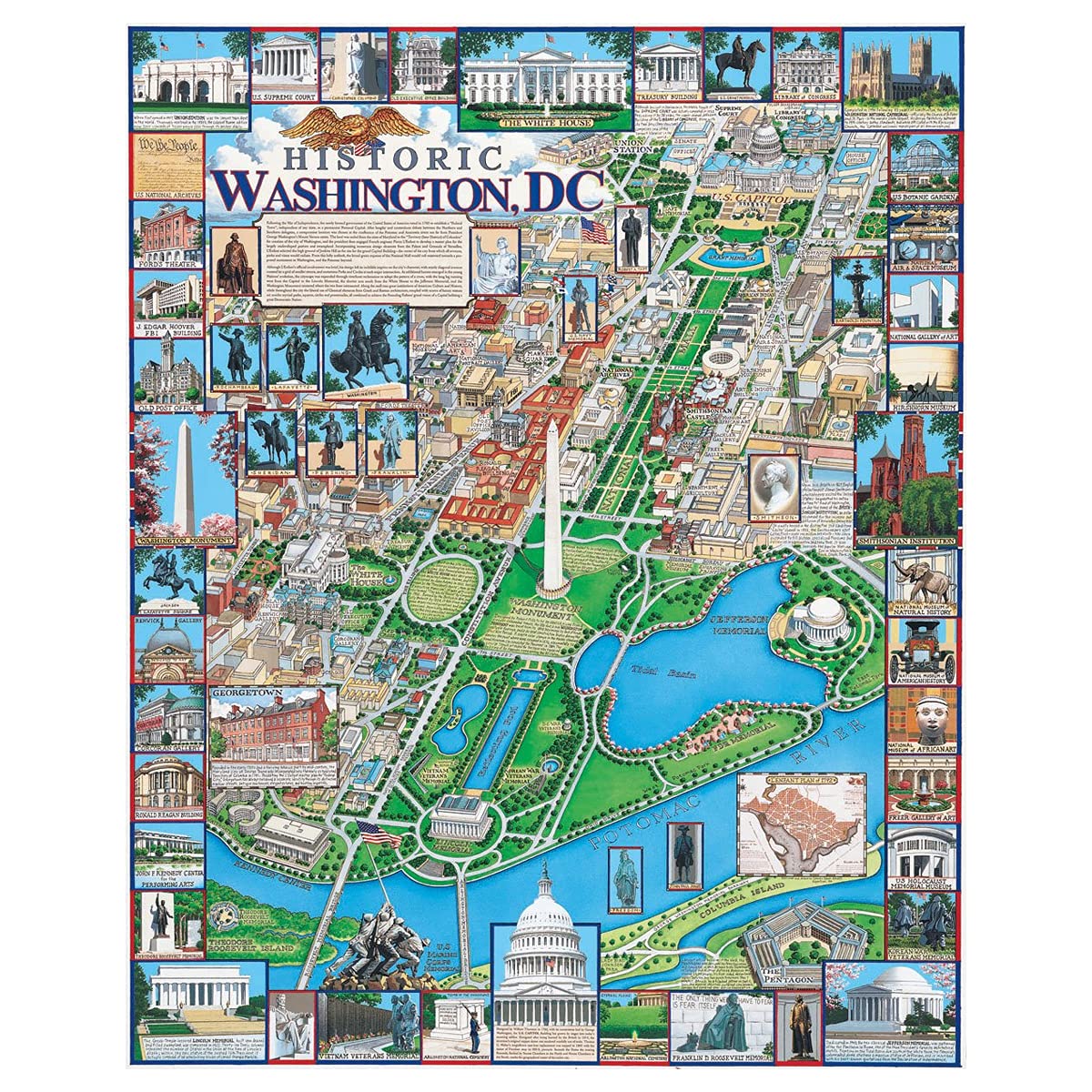 White Mountain 1000 Piece Jigsaw Puzzle, Historic Washington DC