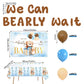 16PCS Blue Bear Baby Shower Decorations Party Supplies Balloon Tablecloth Backdrop Banner Blue and Brown Baby Shower Decorations